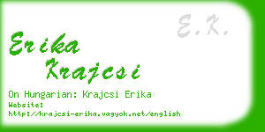 erika krajcsi business card